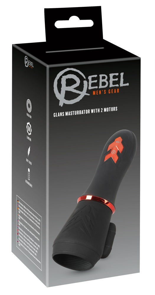 Rebel Glans Masturbator - Estimulador de Glande con 2 Motores y 10 Modos