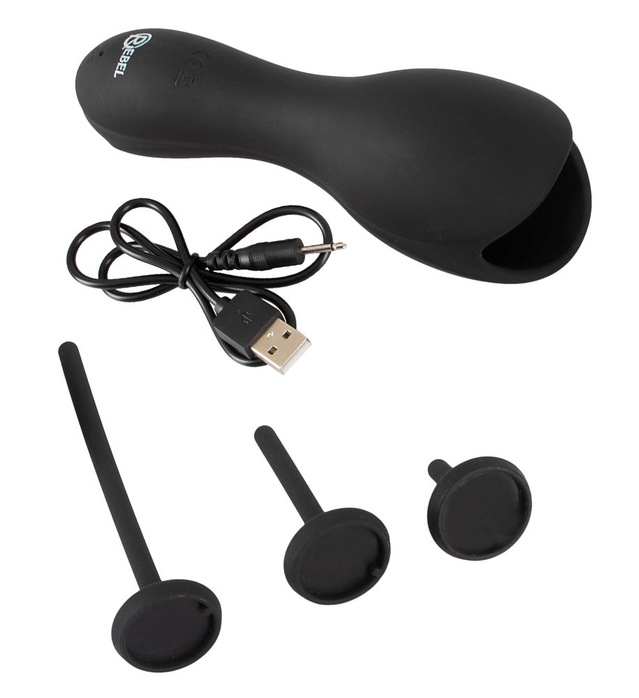 Rebel Glans Masturbator con 3 Dilatadores y Vibración