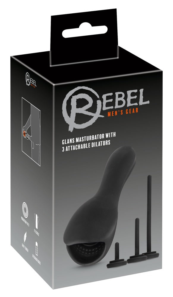 Rebel Glans Masturbator con 3 Dilatadores y Vibración