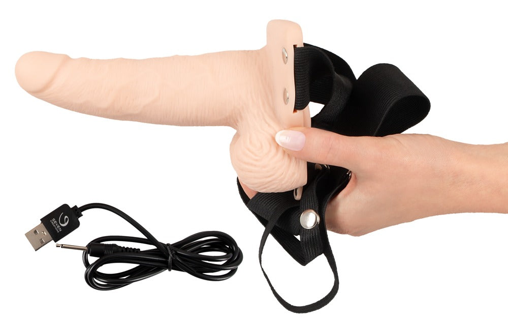 Vibrating Strap-On Sleeve You2Toys - Arnés con 7 Modos de Vibración