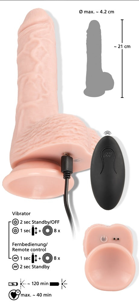 Medical Silicone RC Vibrator - Vibrador Realista con Control Remoto Inalámbrico