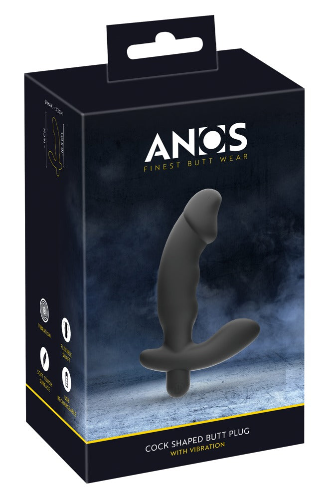 Plug Anal Vibrador ANOS con Forma de Pene - 10 Modos