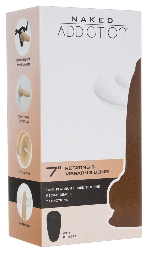 Vibrador Realista 7" Rotating & Vibrating Dong Naked Addiction
