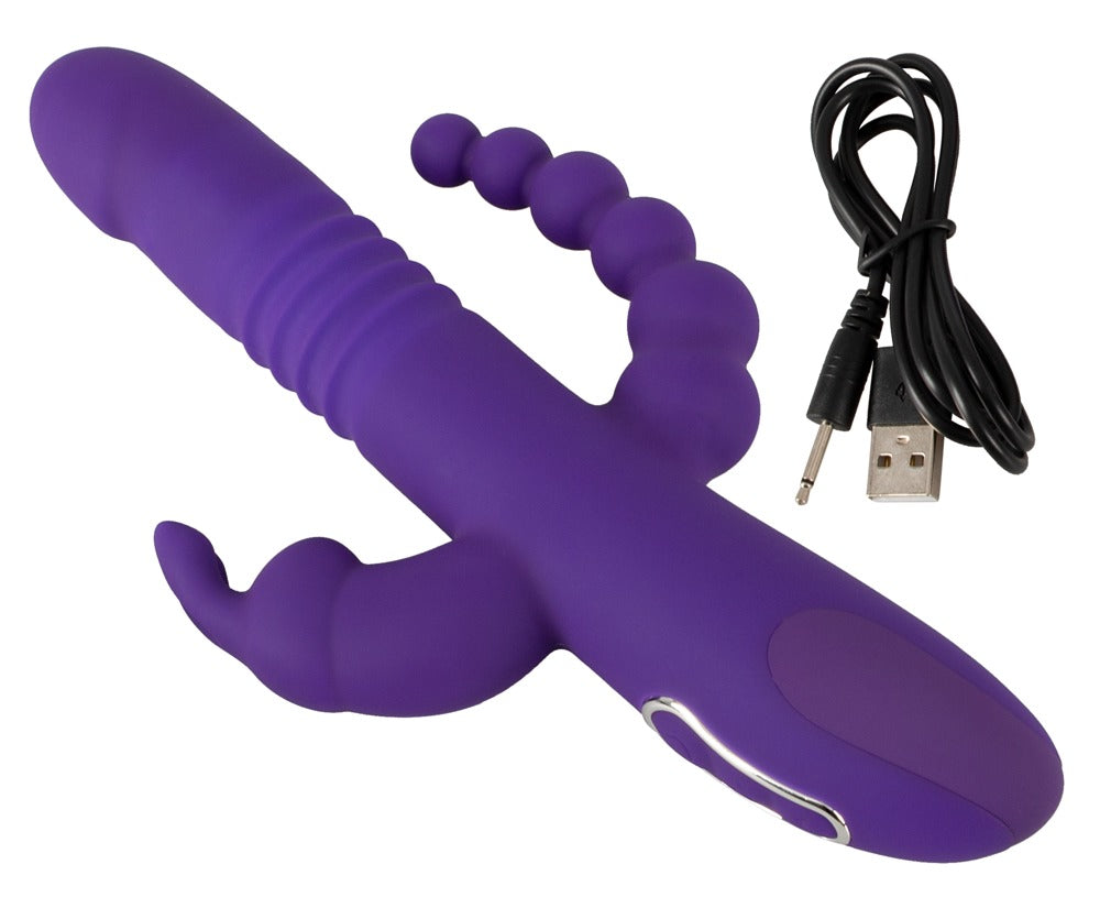 Sweet Smile Triple Thrusting V - Vibrador Punto G Triple Estimulación