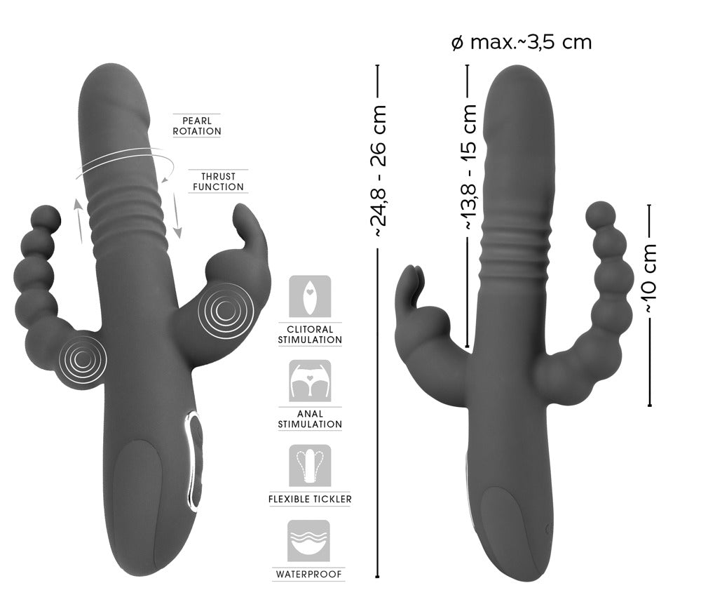 Sweet Smile Triple Thrusting V - Vibrador Punto G Triple Estimulación