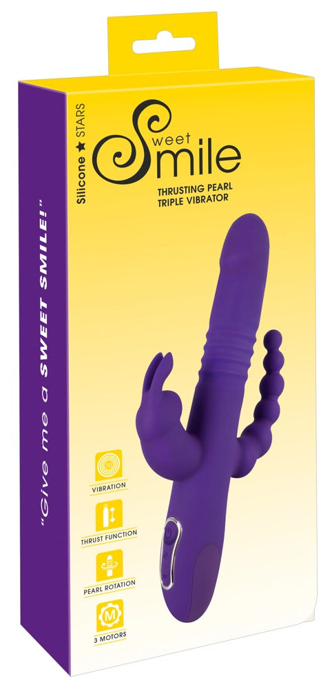 Sweet Smile Triple Thrusting V - Vibrador Punto G Triple Estimulación