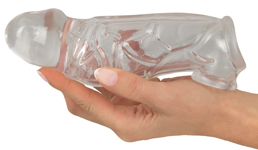Crystal Clear Penis Sleeve - Funda con Anillo Testicular