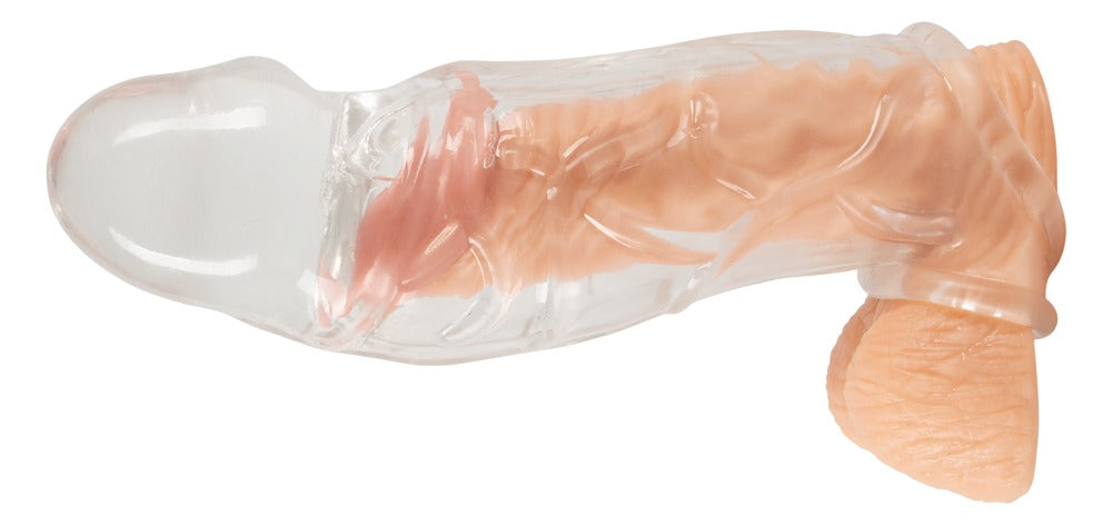 Crystal Clear Penis Sleeve - Funda con Anillo Testicular