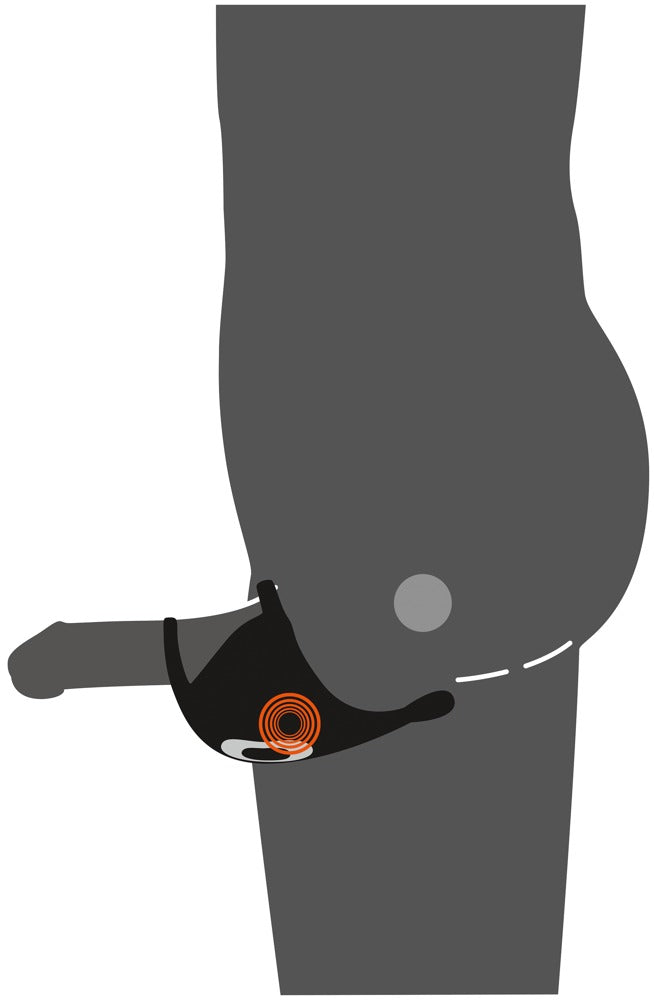 Anillo para el pene Rebel con masajeador de testículos RC