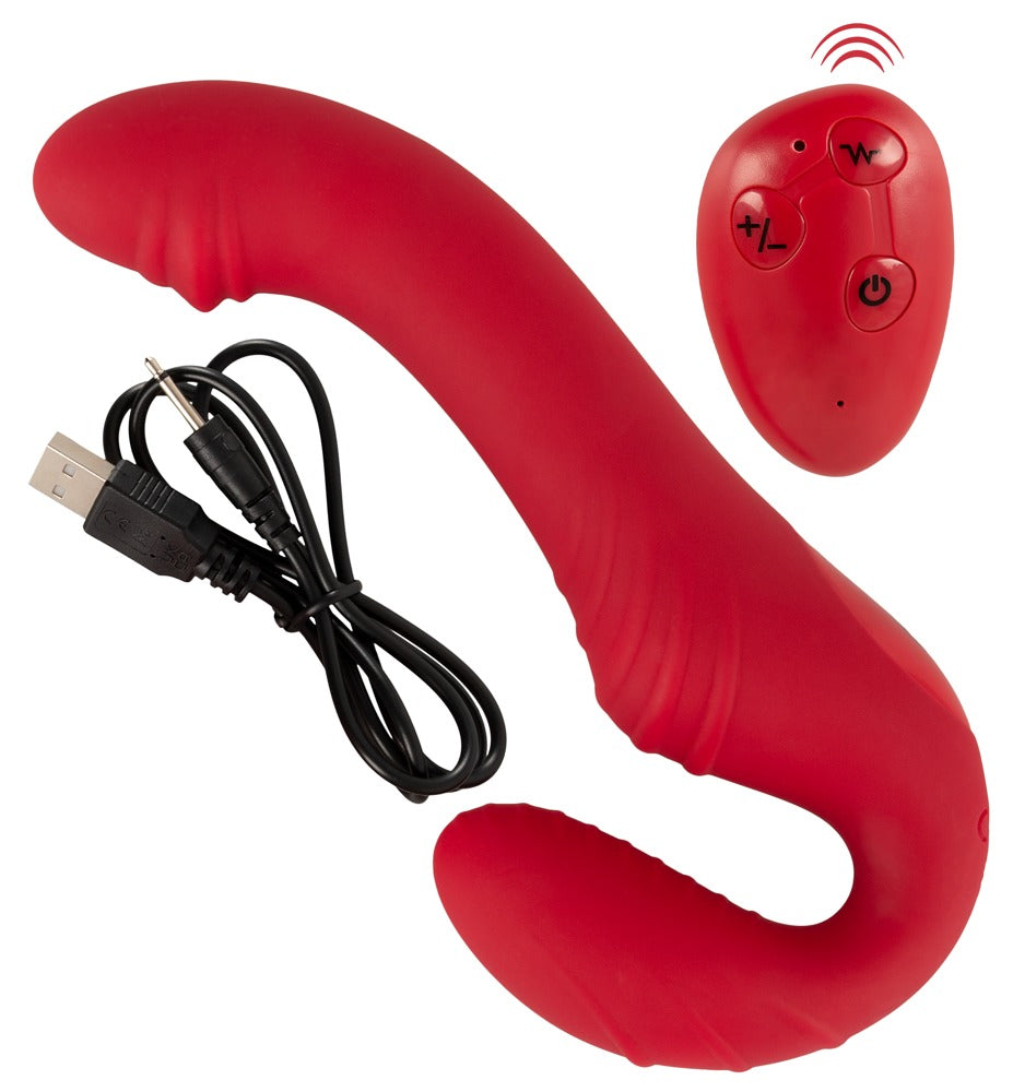 RC Strapless Strap-On 3 - Arnés Vibrador Inalámbrico con Control Remoto