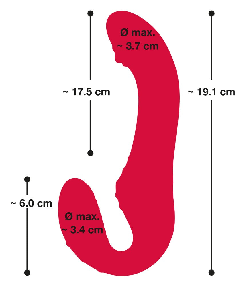 RC Strapless Strap-On 3 - Arnés Vibrador Inalámbrico con Control Remoto