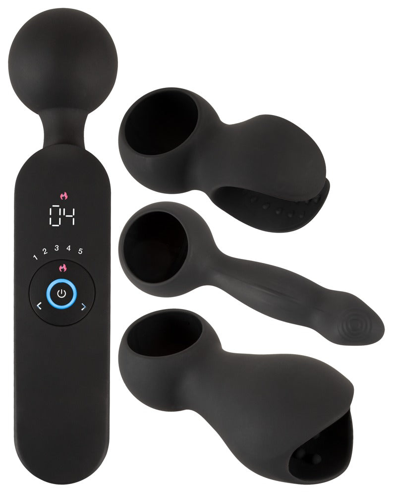Couples Choice Wand Vibrator Recargable con 3 Accesorios