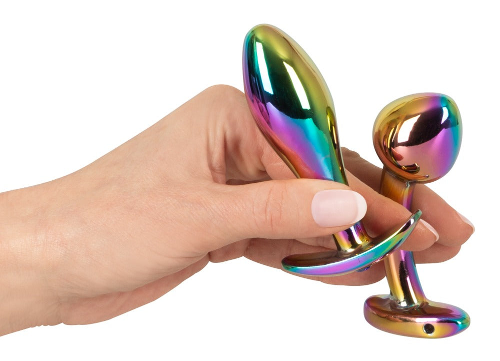 Juego de Plugs Anales Metálicos Arco Iris ANOS - 2 Piezas