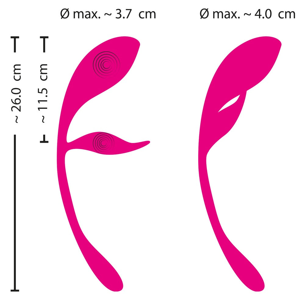 Sweet Smile RC Double Pleasure - Huevo Vibrador Dual con Mando a Distancia