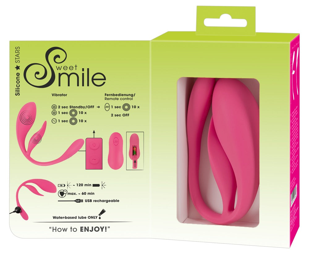 Sweet Smile RC Double Pleasure - Huevo Vibrador Dual con Mando a Distancia