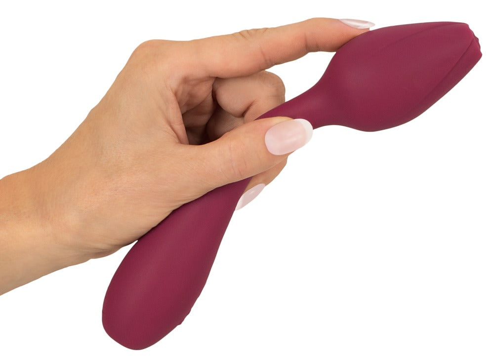 Rose G-Spot Vibrator Rosenrot - Vibrador Punto G Plegable