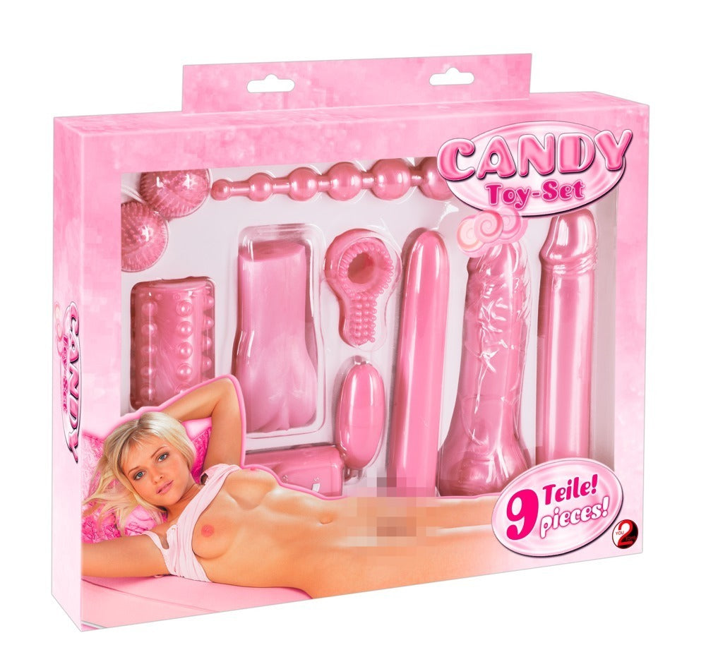 Candy Toy Set You2Toys - Kit 9 Piezas Rosa Caramelo con Vibrador
