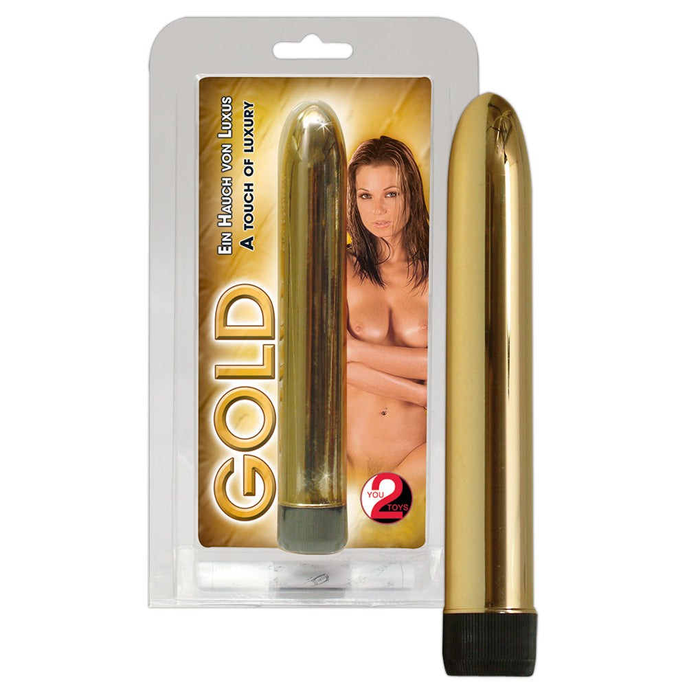 Gold Vibrator You2Toys - Vibrador Elegante con Vibración Ajustable