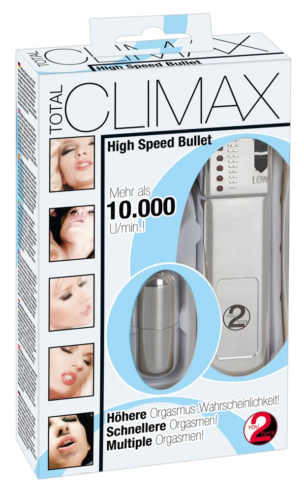Total Climax Bullet - Huevo Vibrador Plateado You2Toys con Control Remoto