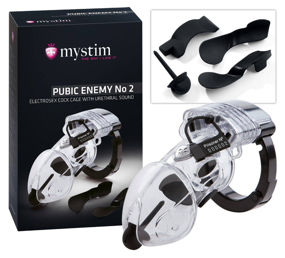 Pubic Enemy No. 2 - Jaula para Pene con Electrodos Mystim