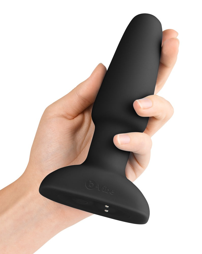 B-Vibe Rimming Plug Black - Vibrador Anal con Perlas Giratorias