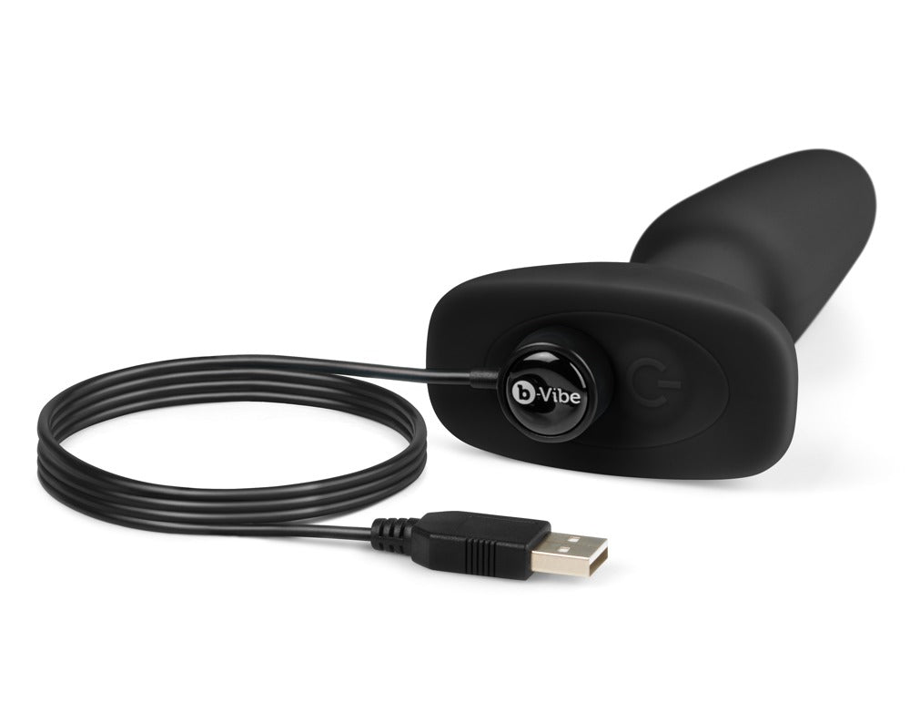 B-Vibe Rimming Plug Black - Vibrador Anal con Perlas Giratorias