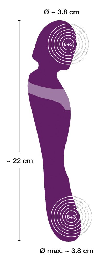 Javida Double Massager - Masajeador Dual con 8 Modos de Vibración