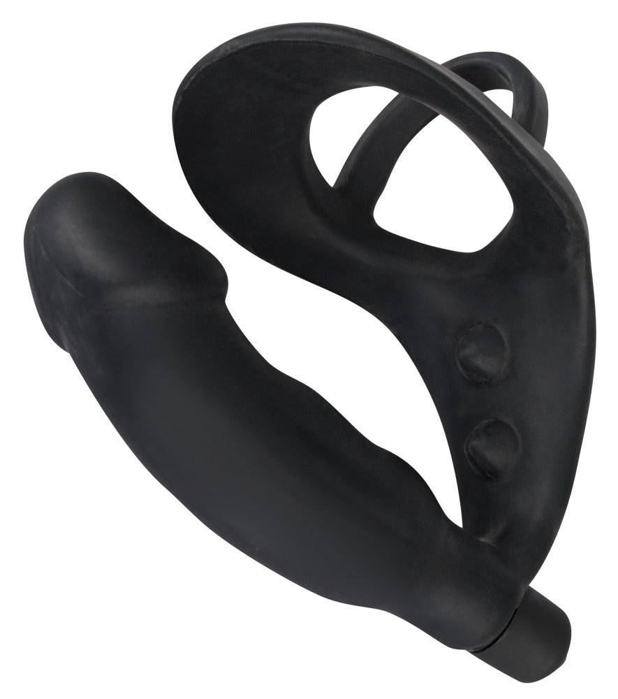 Vibrating Silicone Plug Black Velvets - Anillo Peneano con Estimulación