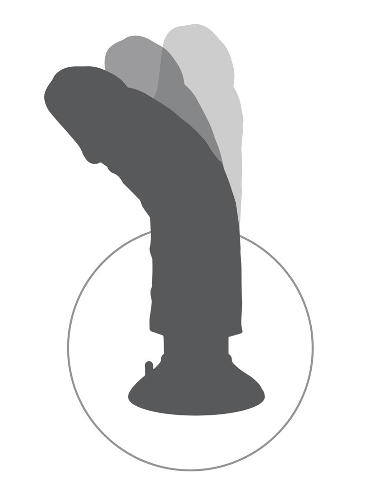 King Cock 7 Inch Vibrador Realista con Testículos y Eje Flexible