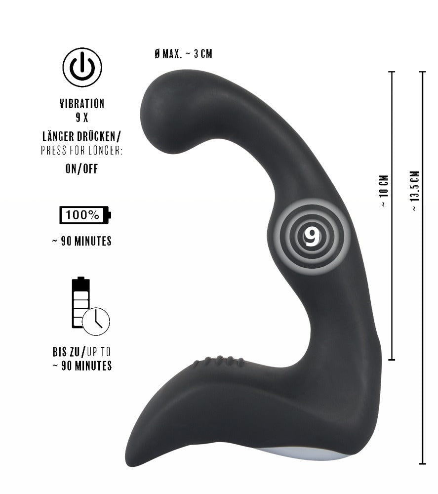 Rebel Prostate Plug Recargable - Vibrador Anal con Estimulador de Perineo