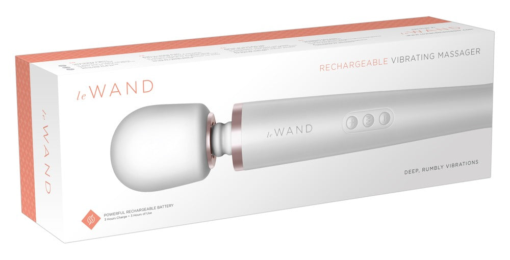 Le Wand Pearl White - Masajeador Vibrador Recargable de Lujo