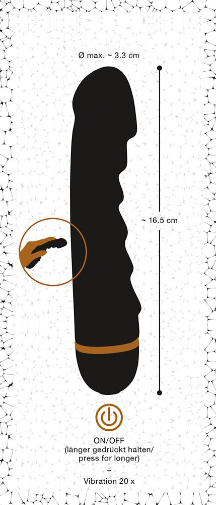 Bendy Ripple Vibrator Negro - Vibrador Flexible You2Toys