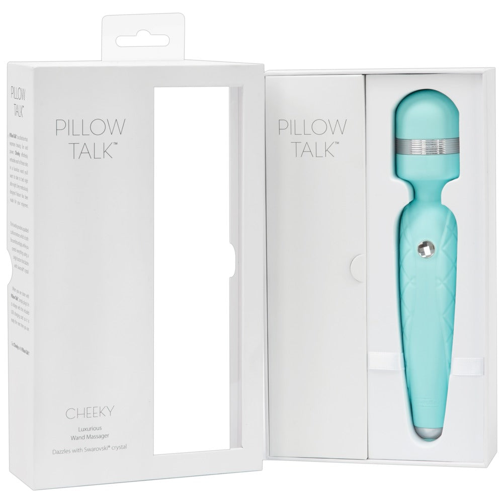 Pillow Talk Cheeky Teal - Masajeador Recargable con Cabezal Móvil