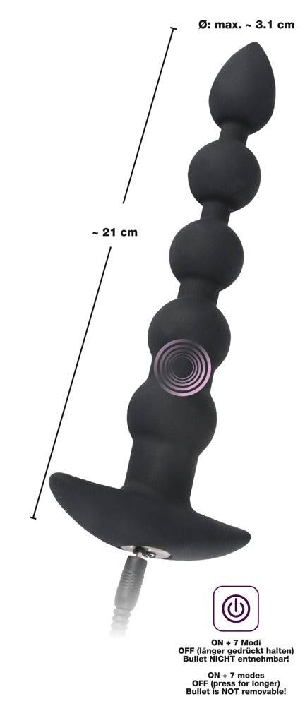 Black Velvets Rechargeable Bea - Plug Anal Vibrador con 7 Modos