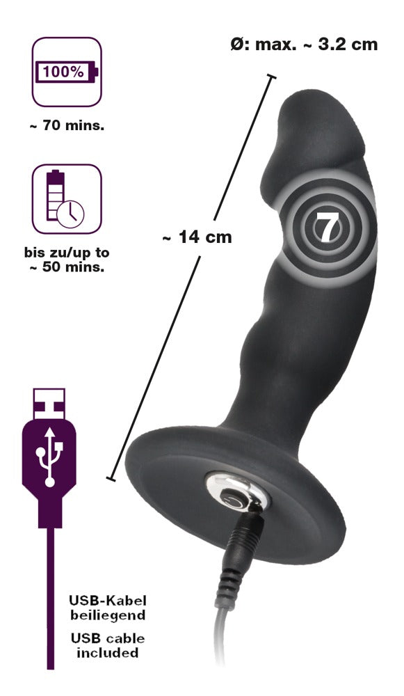 Black Velvets Plug Anal Recargable con Vibración - Diseño Ergonómico