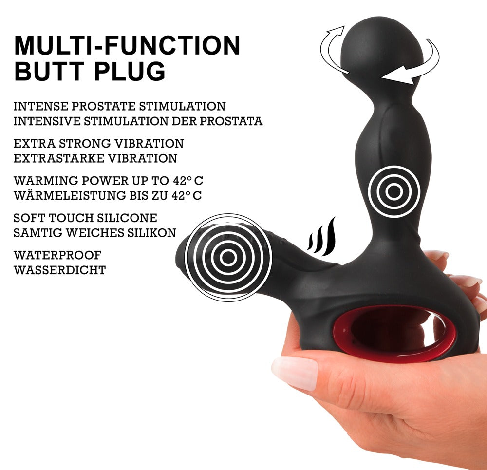 Silicone Prostate Plug You2Toys - Vibrador Anal con Calor y Rotación