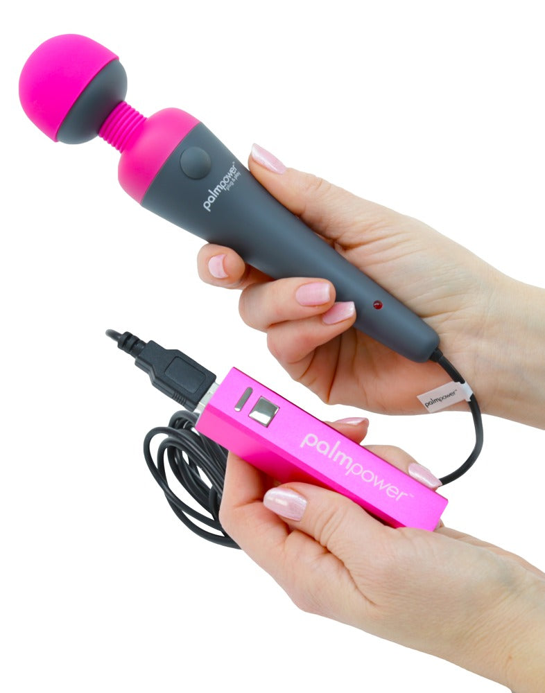 Palmpower Plug & Play - Masajeador de Vibraciones Intensas con Cabezal Extragrande