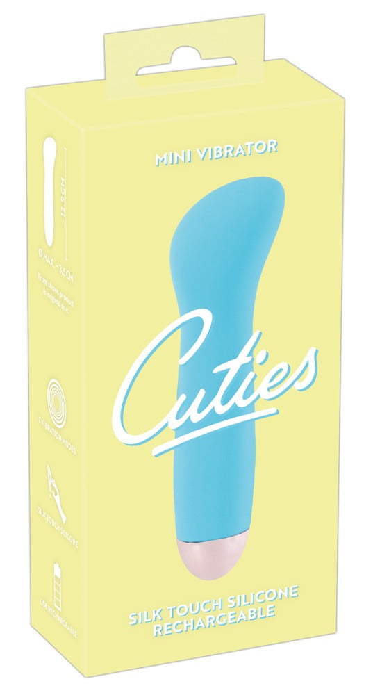 Cuties Mini Vibrador Azul - 7 Modos, Recargable USB