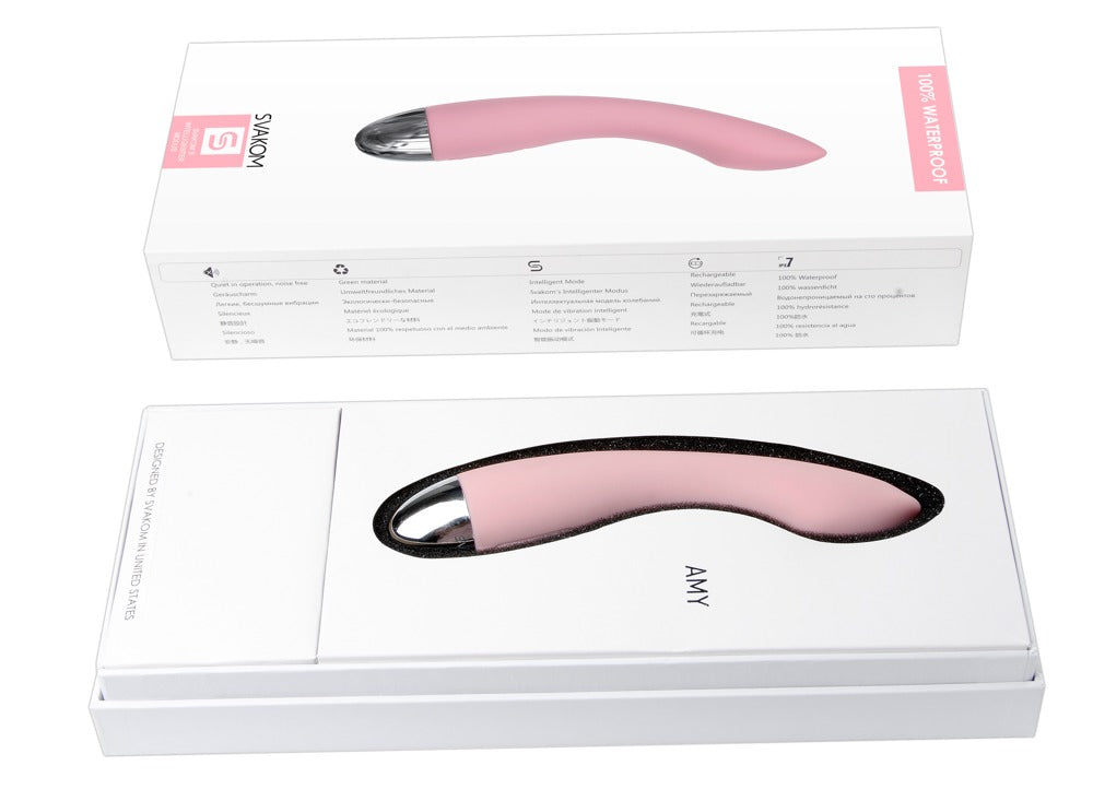 Amy Pale Pink - Vibrador Punto G Svakom Recargable USB