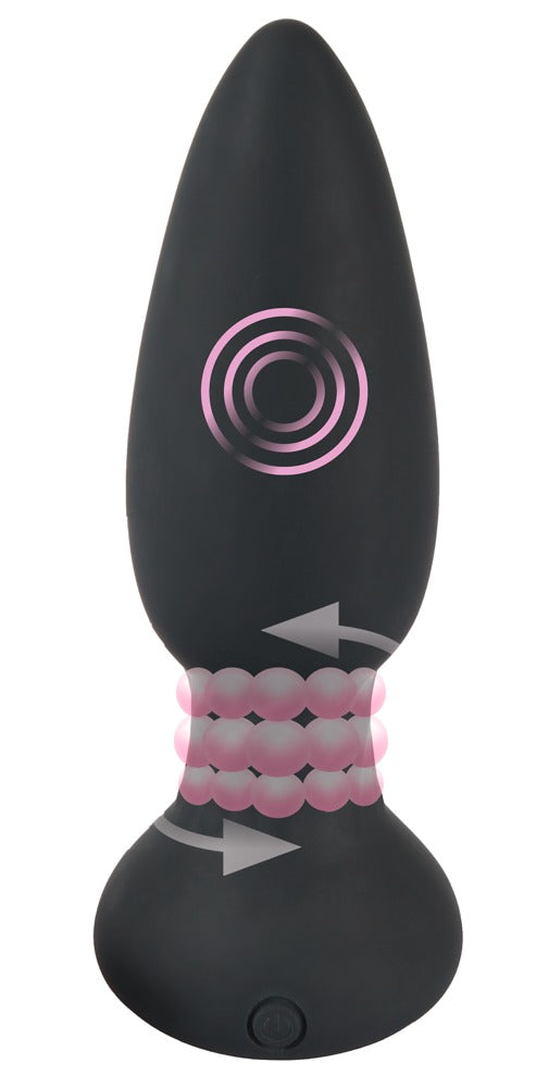 Black Velvets RC Rotating - Plug Anal con Control Remoto y 7 Modos