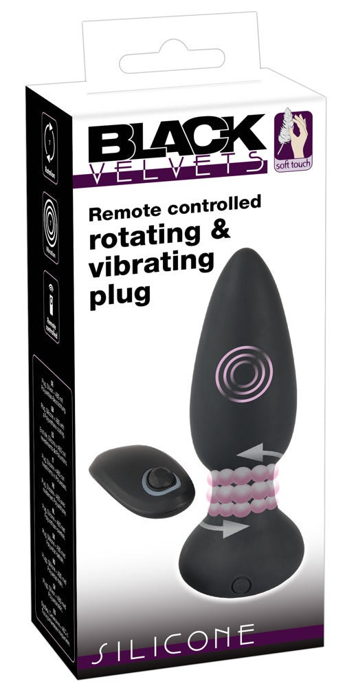 Black Velvets RC Rotating - Plug Anal con Control Remoto y 7 Modos