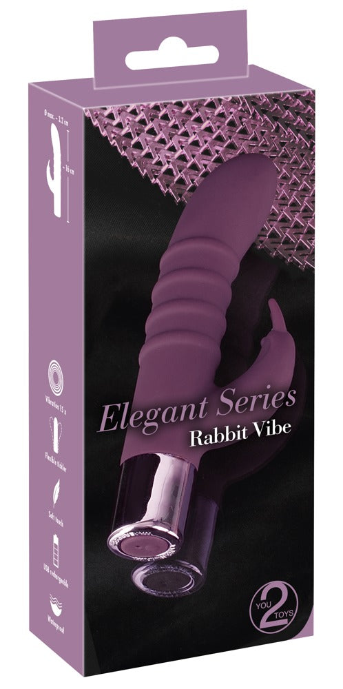 Elegant Series Rabbit Vibe - Minivibradora con Estimulador Dual