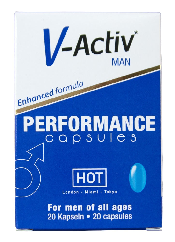 V-Activ MAN Performance Caps - Suplemento con Guaraná y Maca (20 cápsulas)