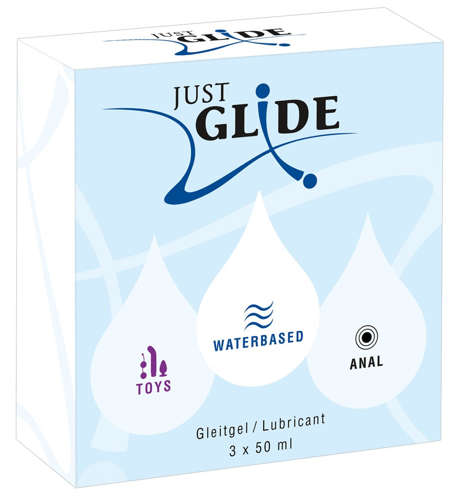 Just Glide Pack 3x50ml - Lubricante Base Agua Vegano