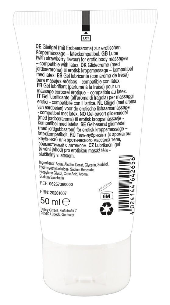 Lick it! Gel de Masaje Fresa 50 ml - Base Agua Vegano