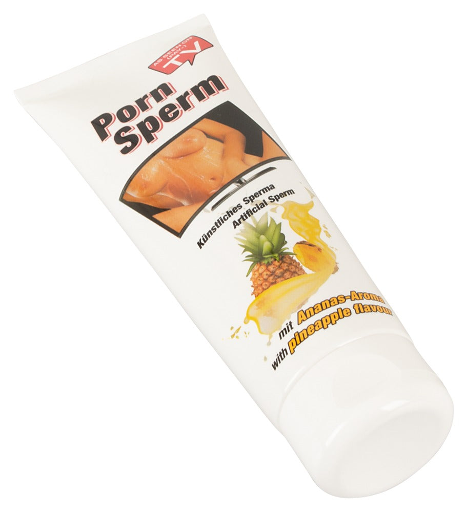 Porn Sperm Pineapple 250 ml - Lubricante Base Agua Sabor Piña
