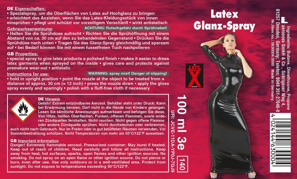 Latex Gloss Spray 100 - Brillo y Protección para Prendas de Látex