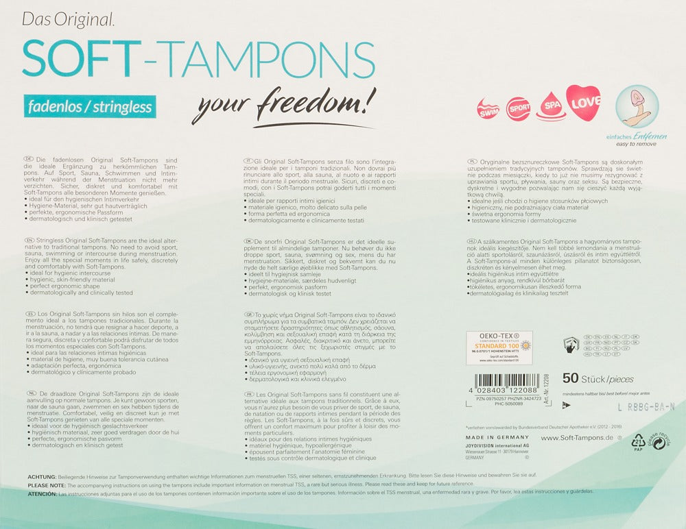 Set 50 Tampones Soft Joydivision - Protección Discreta y Cómoda