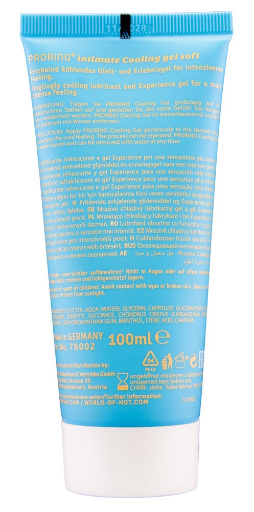 PRORINO Cooling Gel Soft 100ml - Gel Lubricante Refrescante