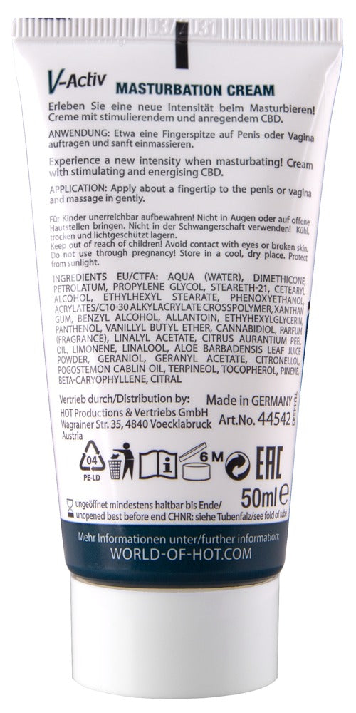 V-Activ Crema Masturbadora CBD 50ml - Hot